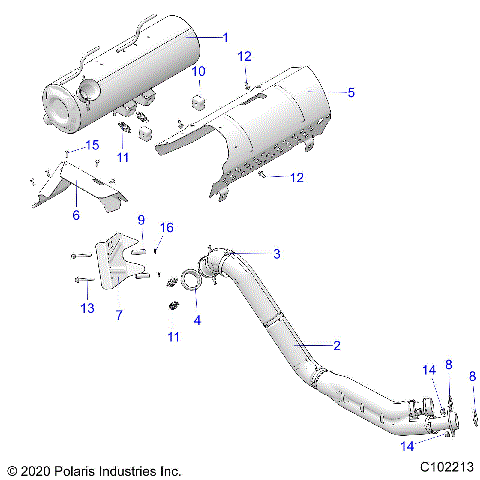 ENGINE, EXHAUST - A20SXM95AL/CAL (C102213)