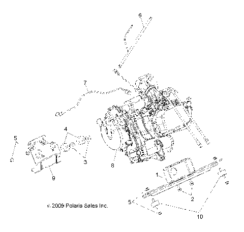 ENGINE, MOUNTING - R10HR76AG/AR (49RGRENGINEMTG106X6)