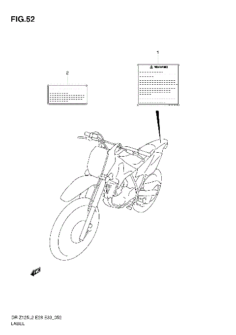 LABEL (DR-Z125L E33)