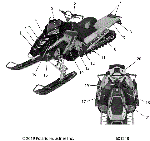 BODY, DECAL, SNOW CHECK, MIDNIGHT BLUE SIDE PANEL W/STAR ACCENT - S20EGK8PS/EGM8PS (601248)
