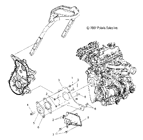 ENGINE, MOUNTING, RH and FRONT - S12PP7FSL (49SNOWENGINEMOUNTRH08IQTRBO)
