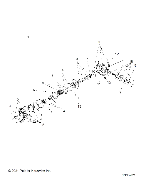 DRIVE TRAIN, FRONT GEARCASE INTERNALS - A26SXM95AR (1336982)