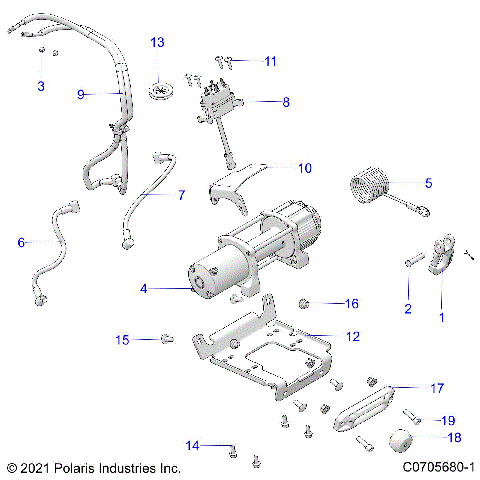 CHASSIS, WINCH - G22GAB99CP/FP (C0705680-1)