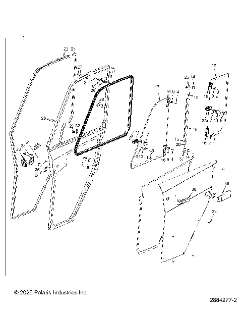 BODY, DOOR, CLEAR POLY, LEFT - (2884277-2)