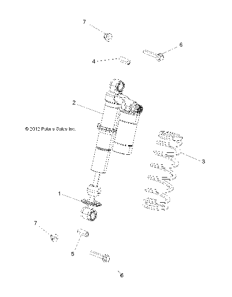 SUSPENSION, SHOCK, FRONT, MOUNTING - A15SVE95FW (49ATVSHOCKMTG7043854)
