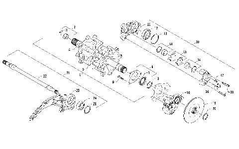 DRIVE TRAIN SHAFTS AND BRAKE ASSEMBLIES [106418]