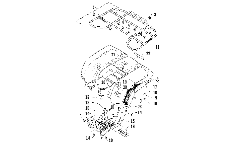 REAR RACK, BODY PANEL, AND FOOTWELL ASSEMBLIES [94418]