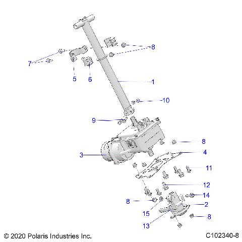 STEERING, STEERING POST ASM. - A23SGE95AN (C102340-8)