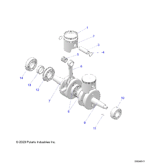 ENGINE, PISTON and CRANKSHAFT - S24CEA5TSL (C602439-5)