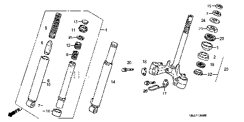 FRONT FORK@FRONT CUSHION