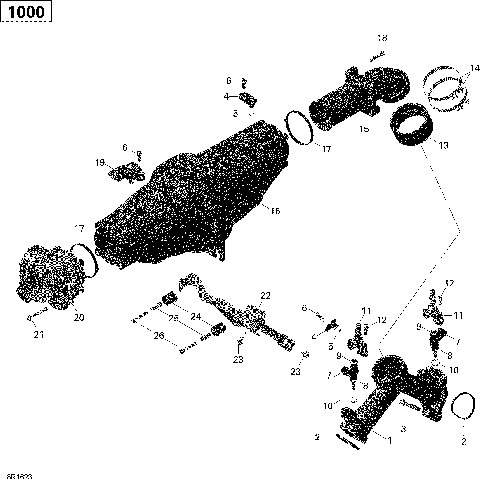 02- Air Intake Manifold and Throttle Body - 1000 EFI
