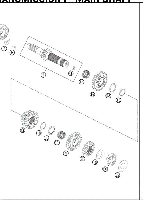 TRANSMISSION I - MAINSHAFT 