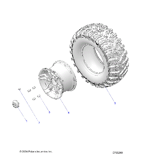 WHEELS, REAR - R25RSF99AY/AL (C733269)