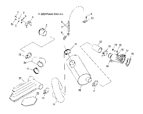 EXHAUST SYSTEM - W045304CA/IA/CB/IB/CC/IC (4990559055B03)