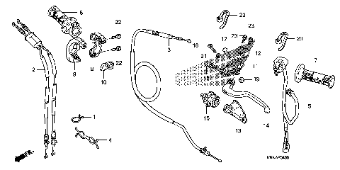 HANDLE LEVER@SWITCH@CABLE