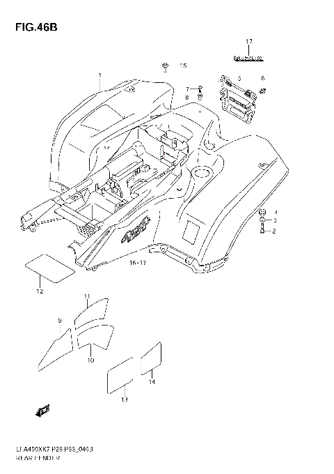 REAR FENDER (MODEL L0)