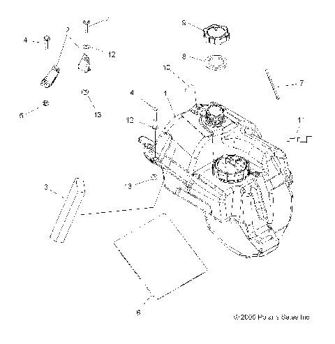 BODY, FUEL TANK ASM. - A10DH50FX (49ATVFUEL10SP500TRGI)