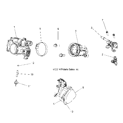 ENGINE, THROTTLE BODY and FUEL RAIL - A18SDA57B7/L7/E57B5/D57LU [49ATVTHROTTLEBODY15570AA]