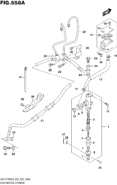 REAR MASTER CYLINDER (GSX-S1000AL8 E03)