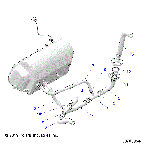 ENGINE, COOLING, HEATER HOSES - D20BFP99A4 (C0703954-1)
