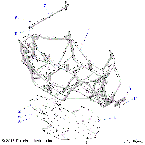 CHASSIS, MAIN FRAME AND SKID PLATE - Z23ASE99A4/B4/K99A4(C701084-2)