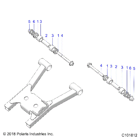 SUSPENSION, REAR A-ARM MOUNTING and BUSHINGS - A19SES57F1/F2/SET57F1 (C101812]