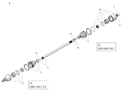 DRIVE TRAIN, HALF SHAFT, REAR (FROM 5/14/21) - Z21NAE92AG/BG/AX/BX (700288)