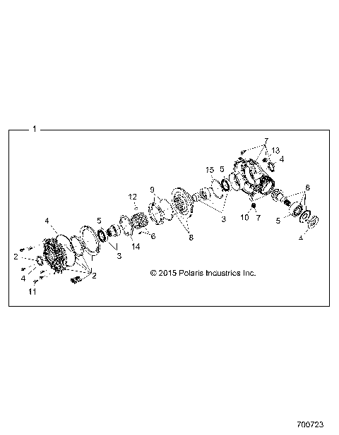 DRIVE TRAIN, FRONT GEARCASE - Z16VDE92NH/NW (700723)