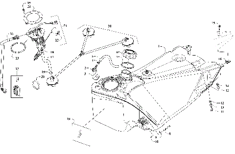 GAS TANK AND FUEL PUMP ASSEMBLY [110891]