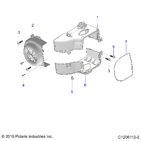 ENGINE, FAN COVER AND SHROUD - A23HBBO7B3/B7 (C1206112-2)