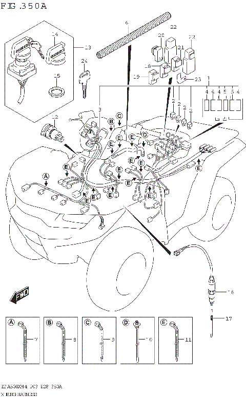 WIRING HARNESS (LT-A500X:P33)
