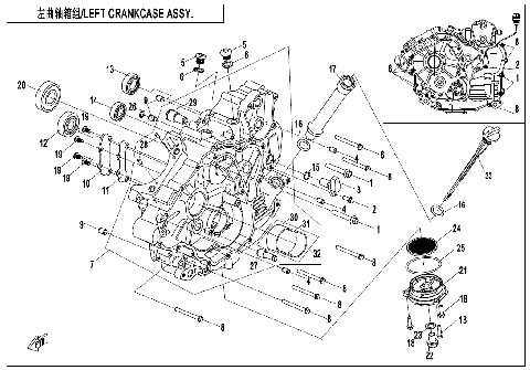 LEFT CRANKCASE ASSY