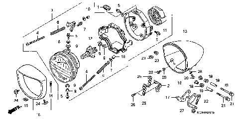 HEADLIGHT (VTX1800F)