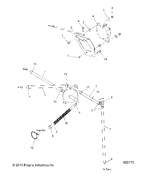 FUEL SYSTEM, FUEL PUMP and LINES - S16CJ5BSL/BEL (49SNOW FUELLINE15550)