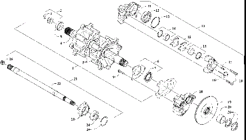 DRIVE TRAIN SHAFTS AND BRAKE ASSEMBLIES [107668]