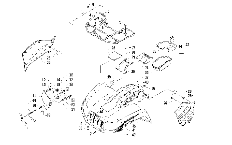 FRONT RACK, BODY PANEL, AND HEADLIGHT ASSEMBLIES [96957]