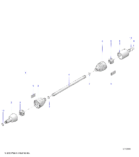 DRIVE TRAIN, FRONT DRIVE SHAFT - A25SDE57P2 (C102616)