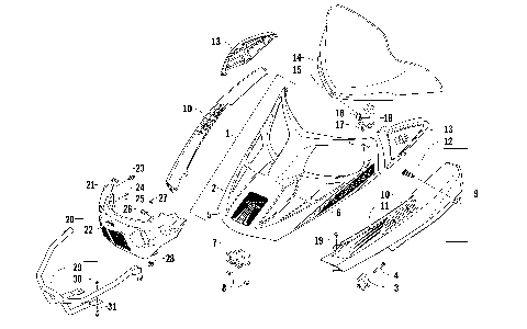 HOOD, WINDSHIELD, AND FRONT BUMBER ASSEMBLY [90215]