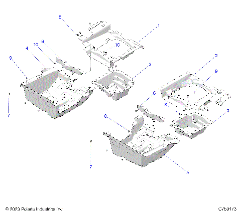 BODY, FLOOR PANELS, REAR - Z25R4P2KAE/BE (C750173)