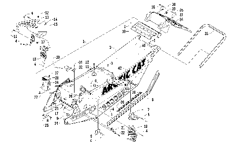 CHASSIS, REAR BUMPER, AND SNOWFLAP ASSEMBLY [98332]