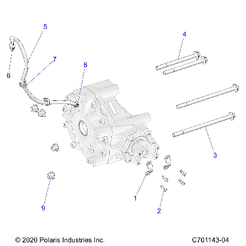 DRIVE TRAIN, GEARCASE, REAR, MOUNTING - Z23RMU2KAN/BN (C701143-04)