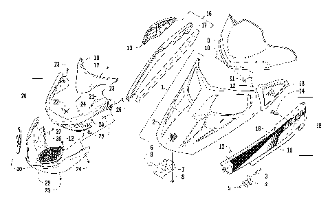 HOOD, WINDSHIELD, AND FRONT BUMPER ASSEMBLY [94592]