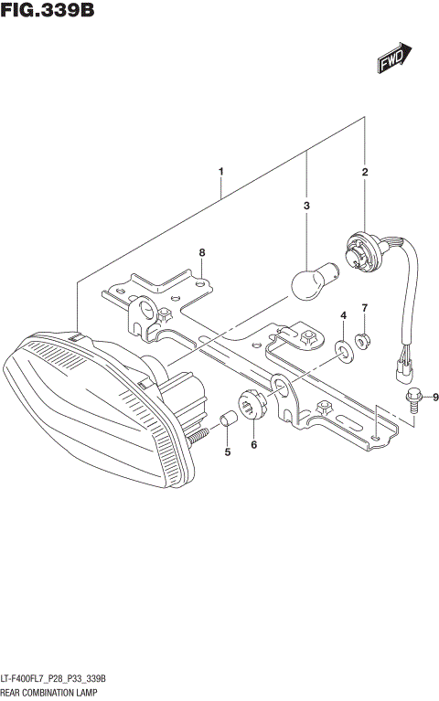 REAR COMBINATION LAMP (LT-F400FL7 P33)