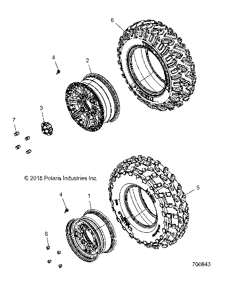 WHEELS, FRONT - G20GAE99A2/D99AK/AS/BK/BS (700843)