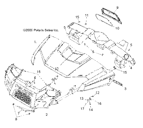 BODY, HOOD, DASH and GRILL - R11WH50AG/AH/AR (49RGRHOOD11500CREW)