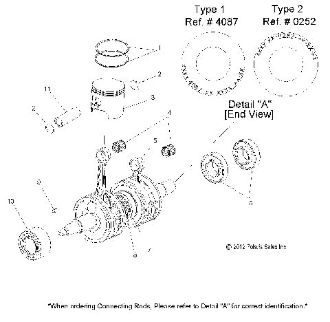 ENGINE, PISTON and CRANKSHAFT - S13CG6GSA/GSL/GEA (49SNOWPISTONCRANKSHAFT13600LE)
