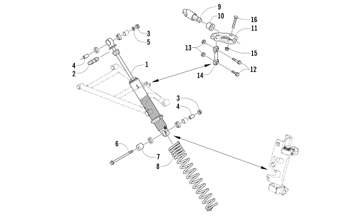 SHOCK ABSORBER AND SWAY BAR ASSEMBLY