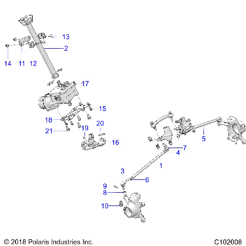 STEERING, STEERING POST ASM. - A20SXD95A9/E95AG/CAG (C102008)