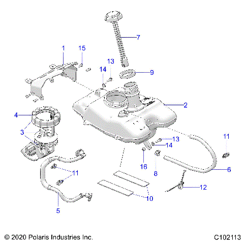 FUEL SYSTEM, FUEL TANK ASM. - A23HBBO7B3/B7 (C102113)