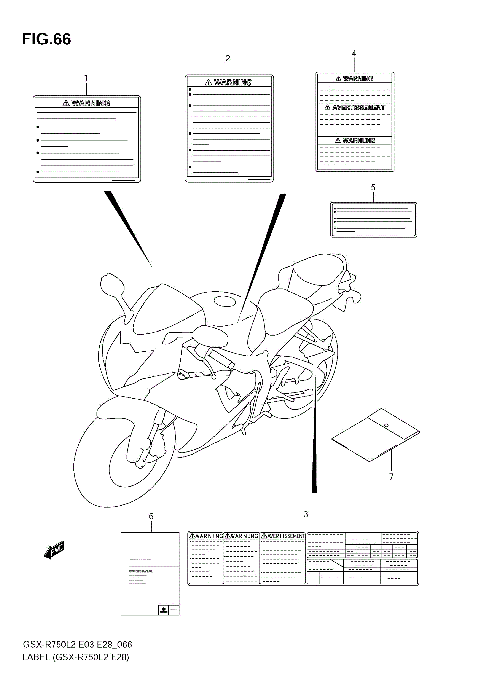 LABEL (GSX-R750 L2 E28)